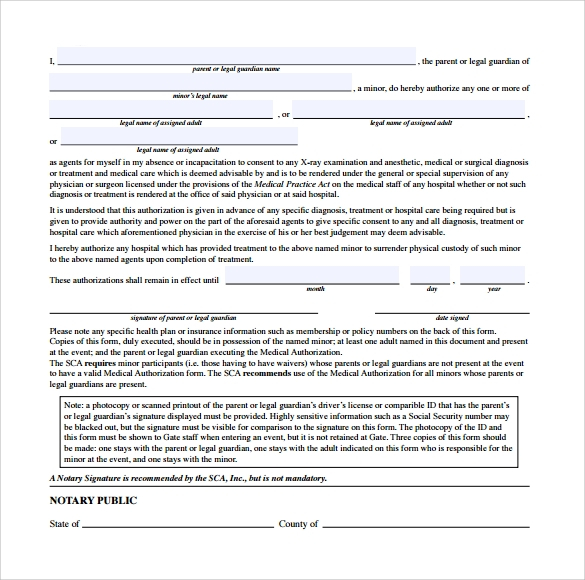 13 Medical Authorization Forms To Download Sample Templates