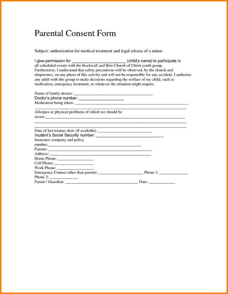 Aislamy Sample Informed Consent Form For Parents