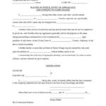 AR Waiver Of Notice Entry Of Appearance And Consent To Name Change