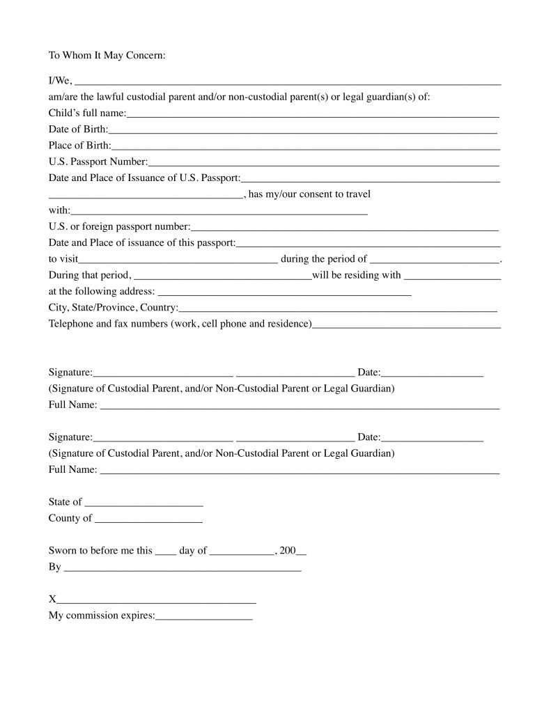 Child Travel Consent Form What Is It And Why Do You Need It 