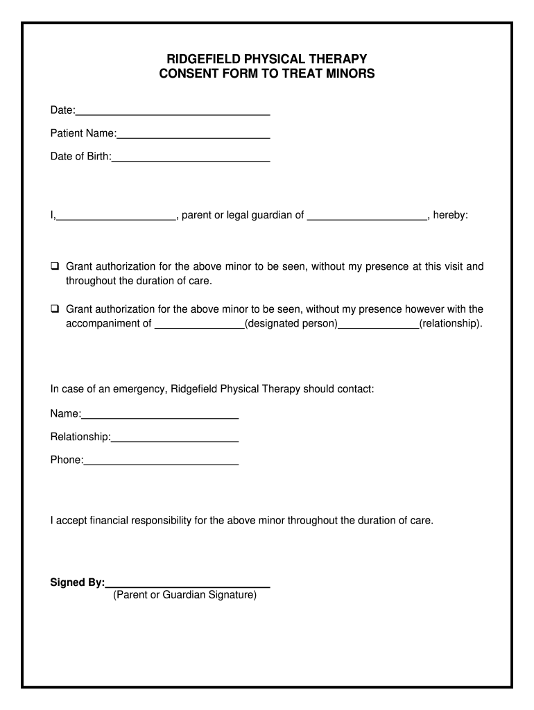 Consent To Treat Form Fill Online Printable Fillable Blank PdfFiller