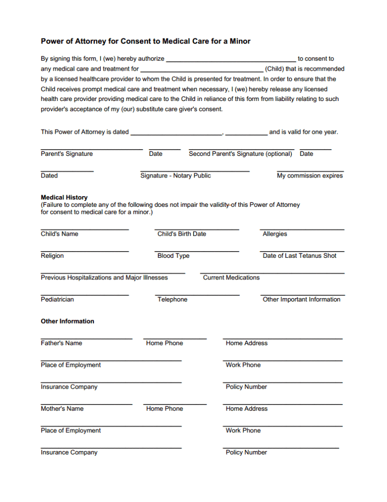 Consent To Treat Form For Minors pdf Google Drive Medical Consent 