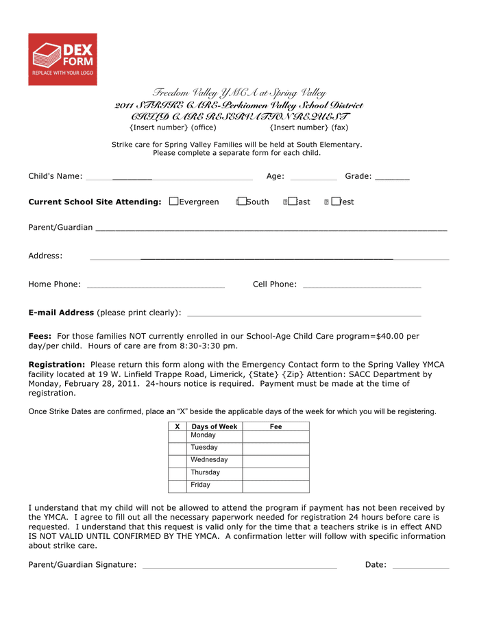 Emergency Contact Parental Consent Form In Word And Pdf Formats 