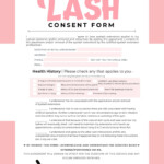 Eyelash Extensions Consent Form Lash Extensions Consent Form Etsy