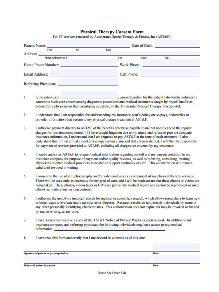 FREE 7 Therapy Consent Forms In PDF