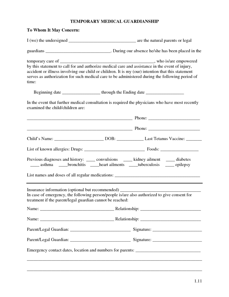 Free Printable Child Custody Forms