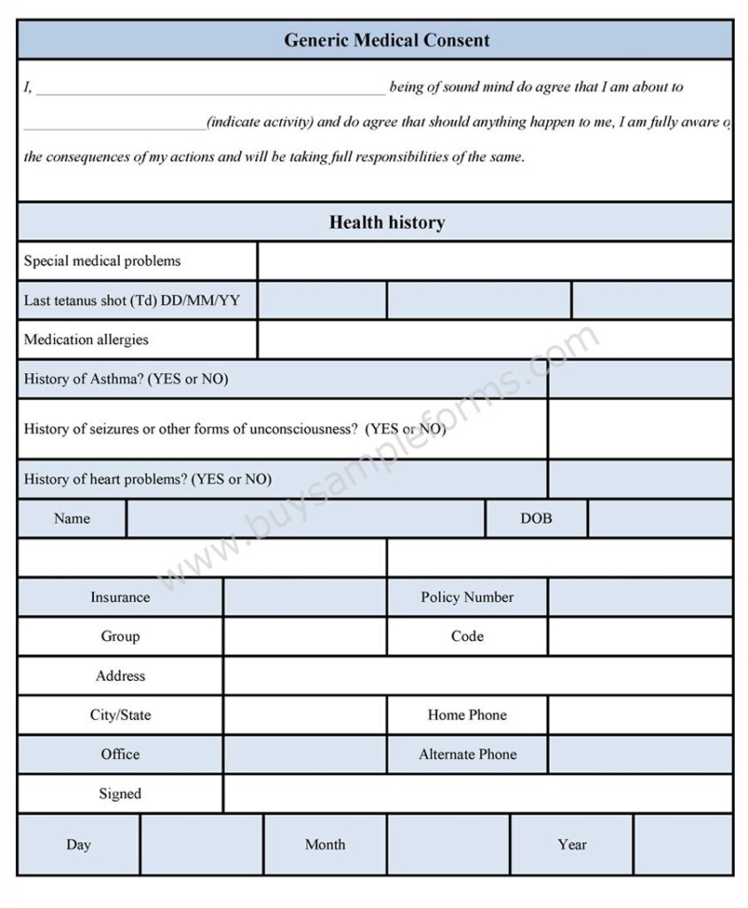 Generic Medical Consent Form