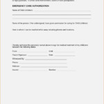 Grandparents Medical Consent Form Minor Child Eforms Free