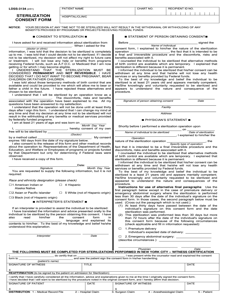 Indiana Medicaid Sterilization Consent Form Instructions 2022 