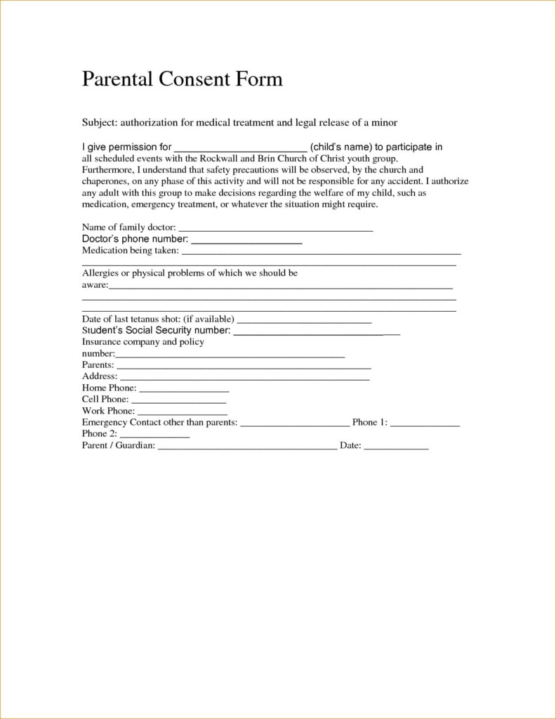 Letter Of Consent Medical Authorization Form For Your Needs Letter 