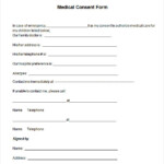 Medical Consent Form Templates Free Printable