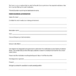 Non Prescription Medication Administration Authorization Form By