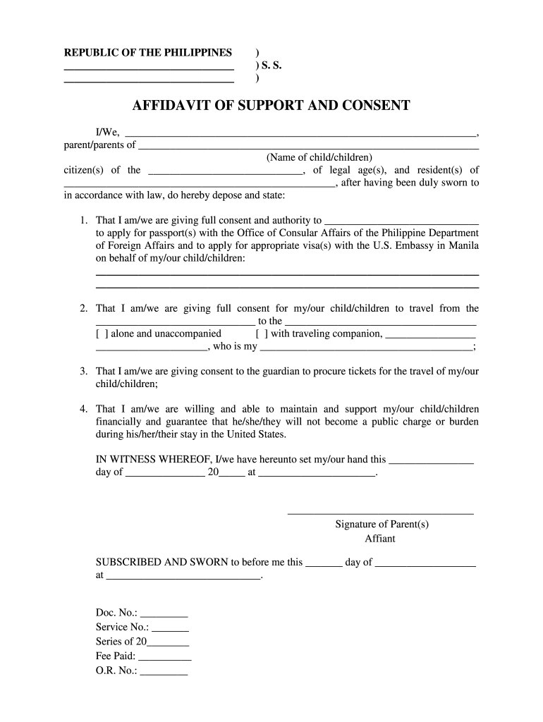 Notarized Parental Consent Form For Wedding Philippines Fill Out And 