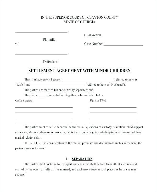 Out Of State Custody Agreement Examples Custody Agreement Contract 