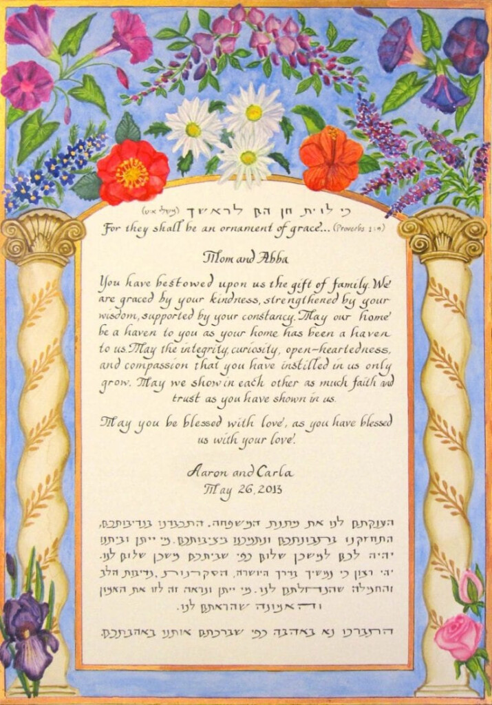 Parent Gift Custom Ketubah