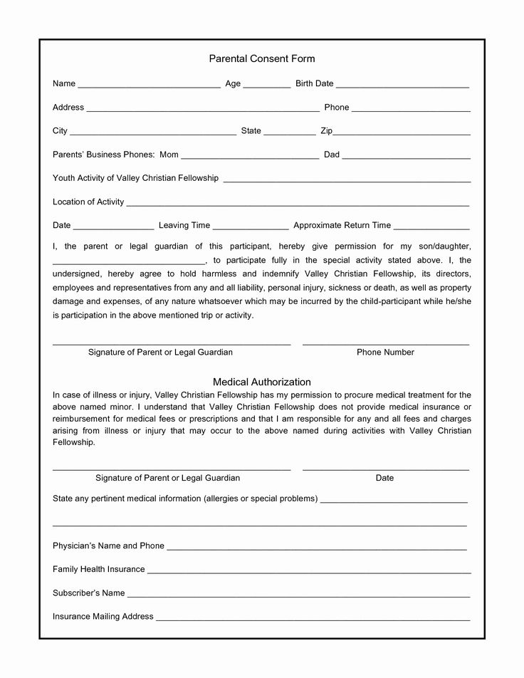 Parental Consent Form Template Elegant Parental Consent Form For S 