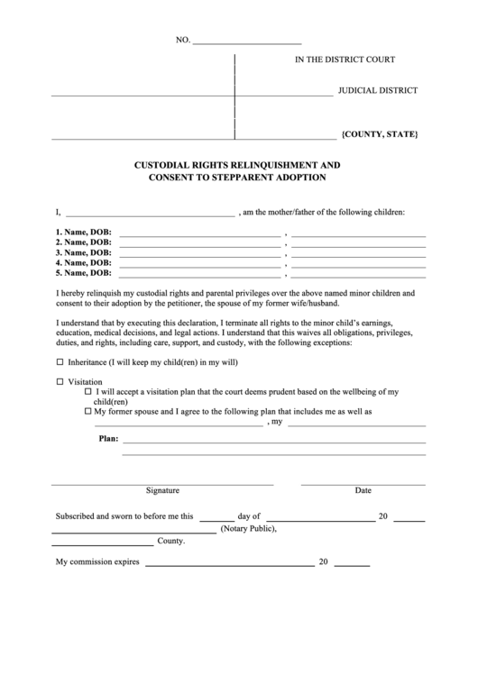 Top 7 Stepparent Adoption Forms And Templates Free To Download In PDF 