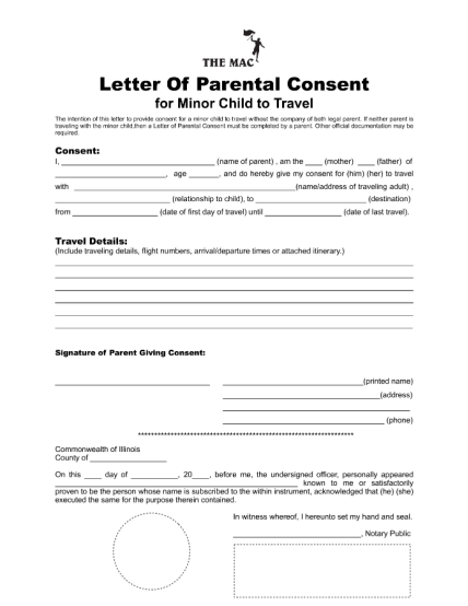 21 Child Medical Consent Forms For Travel Free To Edit Download 