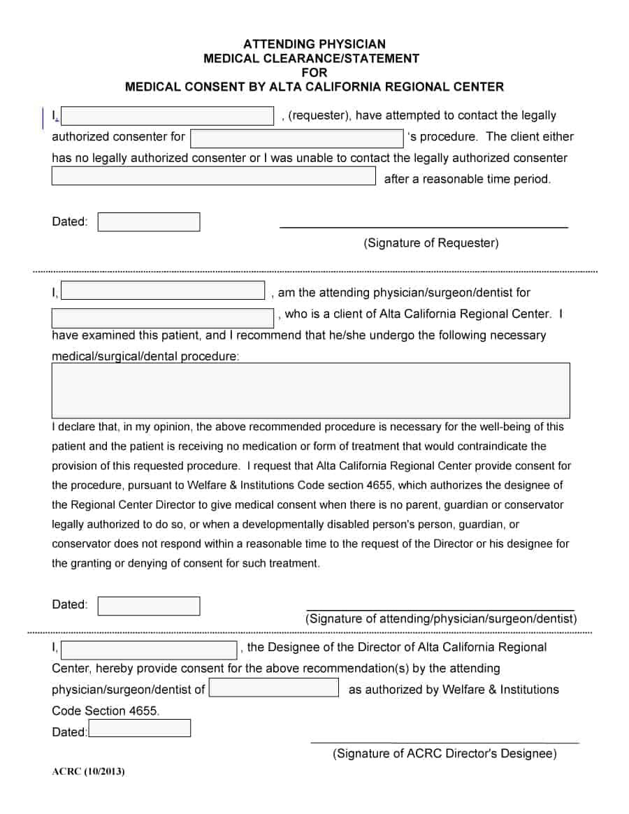 45 Medical Consent Forms 100 FREE Printable Templates Consent 