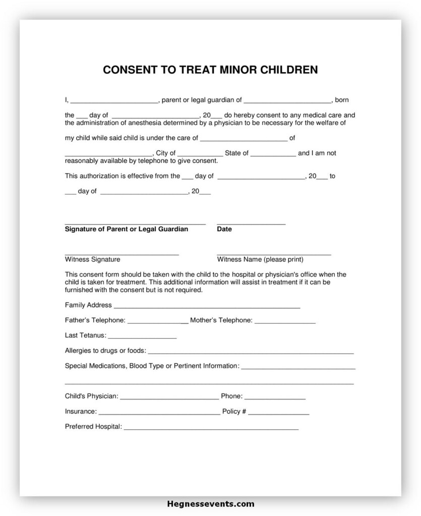 53 Best Medical Consent Form You Should Have Hennessy Events