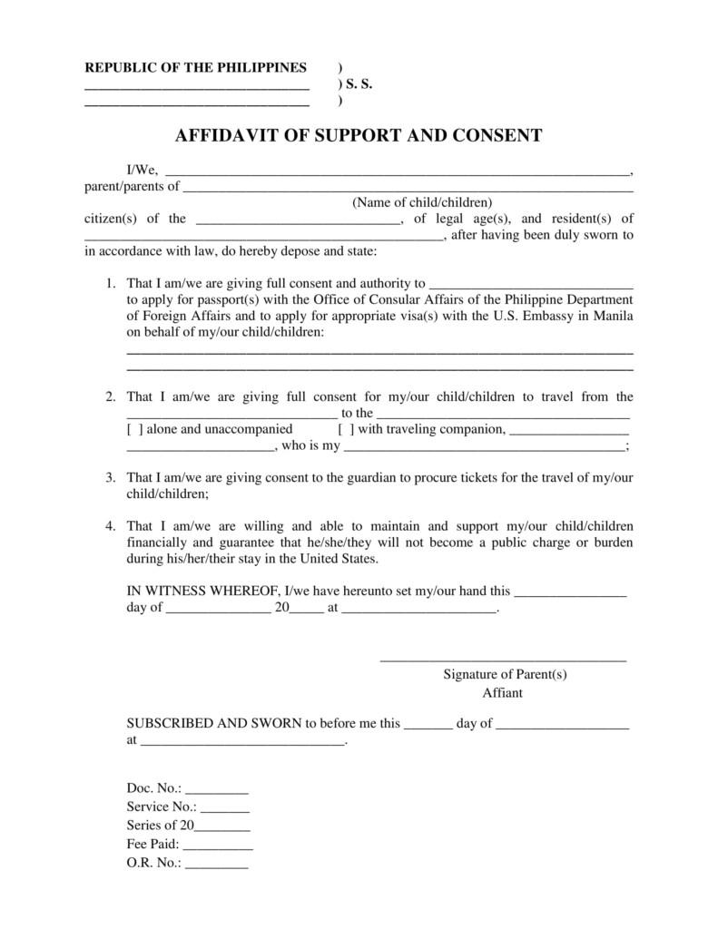 9 Affidavit Of Consent Examples PDF Examples