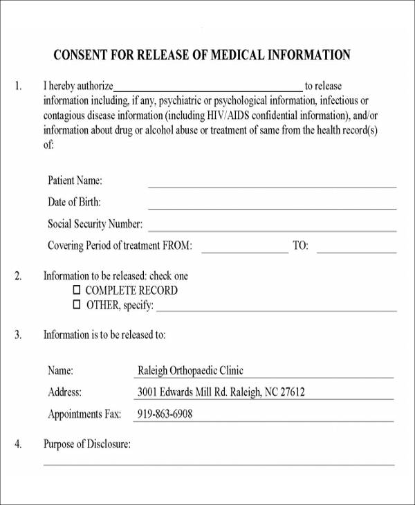 Aislamy Consent Form To Release Information