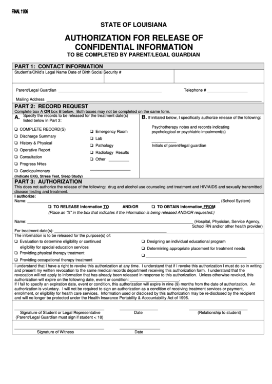 Louisiana Medicaid Sterilization Consent Form 2024 Printable Consent