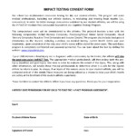 Blank ImPACT Concussion Testing Consent Form ESign Genie