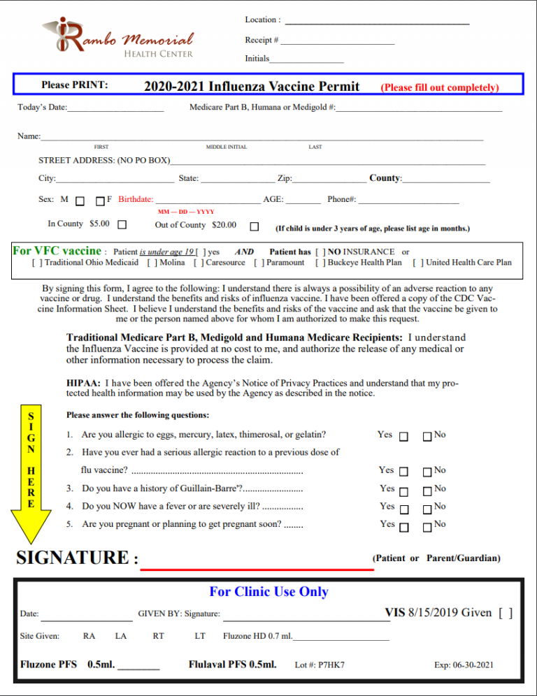 Download Forms Rambo Memorial Health