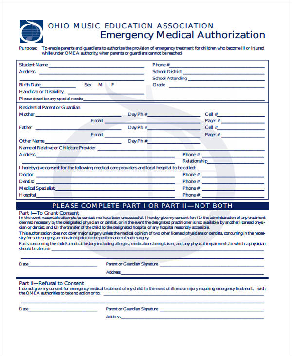 FREE 21 Emergency Release Form Examples In PDF MS Word