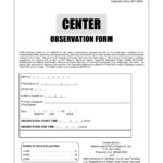 FREE 4 Child Care Observation Forms In MS Word PDF