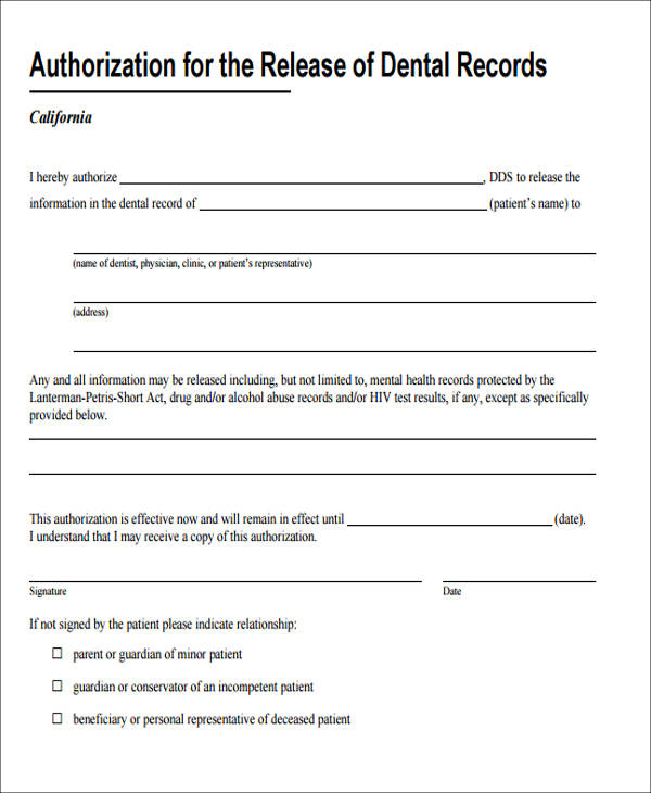 FREE 7 Sample HIPAA Compliant Release Forms In MS Word PDF