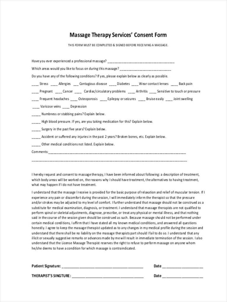 FREE 7 Therapy Consent Forms In PDF