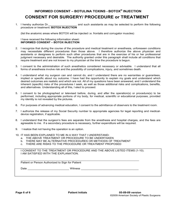 FREE 8 Botox Consent Forms In PDF MS Word