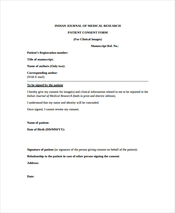 FREE 8 Sample Research Consent Forms In PDF MS Word