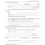 Free North Dakota Minor Child Power Of Attorney Form PDF