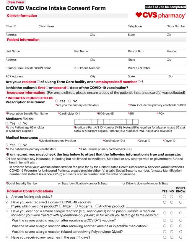 Friendly Reminder Complete Your COVID 19 Vaccine Intake Consent Form