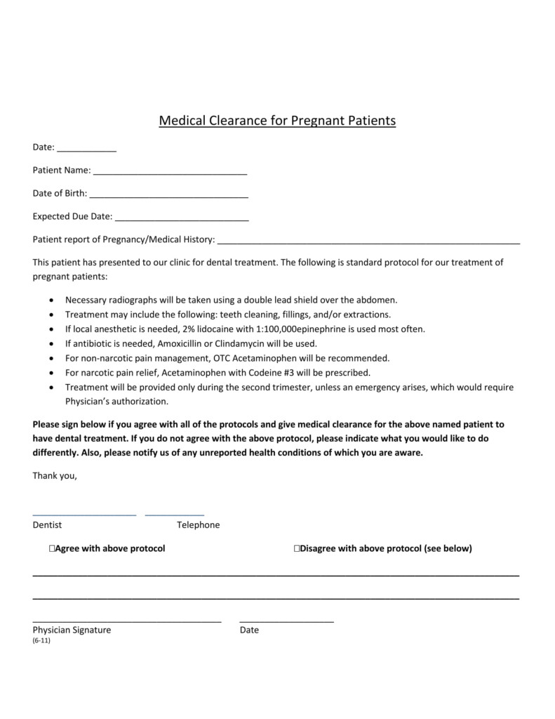 Leave Application For Dental Treatment