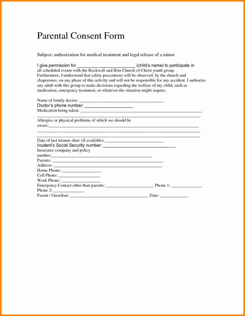 Medical Consent Form Template Beautiful 15 Medical Consent Form 