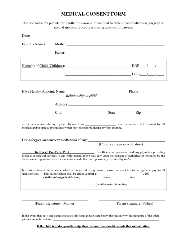 Medical Procedure Consent Form Template Consent Forms Consent Forms 