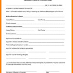 Medical Release Form For Grandparents Medical Consent Form Children