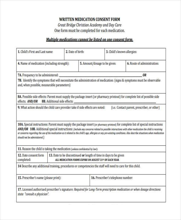 Medication Consent Form Template Flyer Template