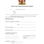 New York Divorce Forms Free Templates In PDF Word Excel To Print