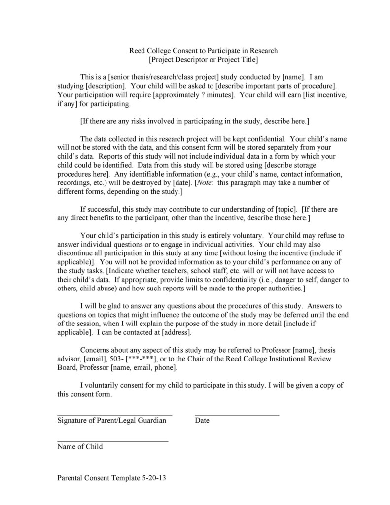 Parent Consent Letter For Child Travel Collection Letter Template 