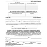 Temporary Guardianship Agreement Form Parenting Plan Custody