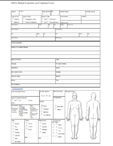 10 Medical Evaluation Form Templates PDF Free Premium Templates