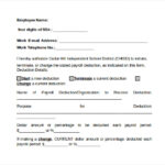 10 Payroll Deduction Forms To Download Sample Templates