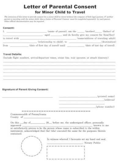 10 Travel Consent Form Templates PDF DOCX Free Premium Templates