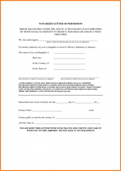 17 Authorization Letter For A Child To Travel Examples PDF Examples