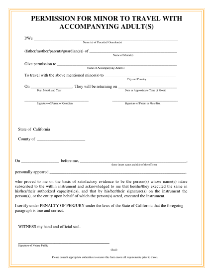 21 Child Medical Consent Forms For Travel Free To Edit Download 